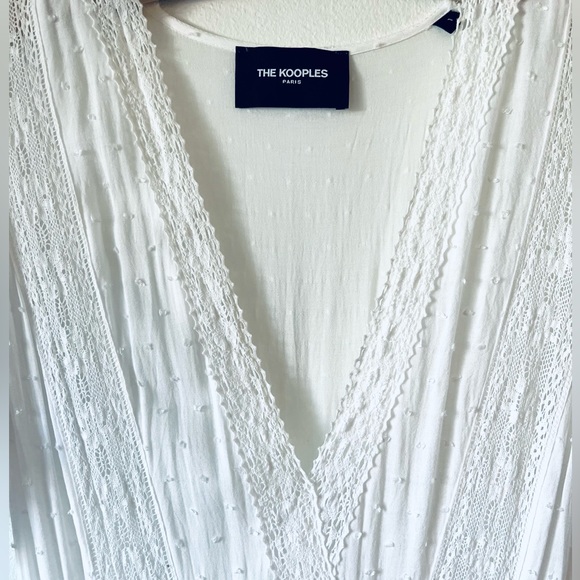 The Kooples Amazing White Lace Boho Prairie Wedding Dress Size 1 (XS) - Picture 12 of 15